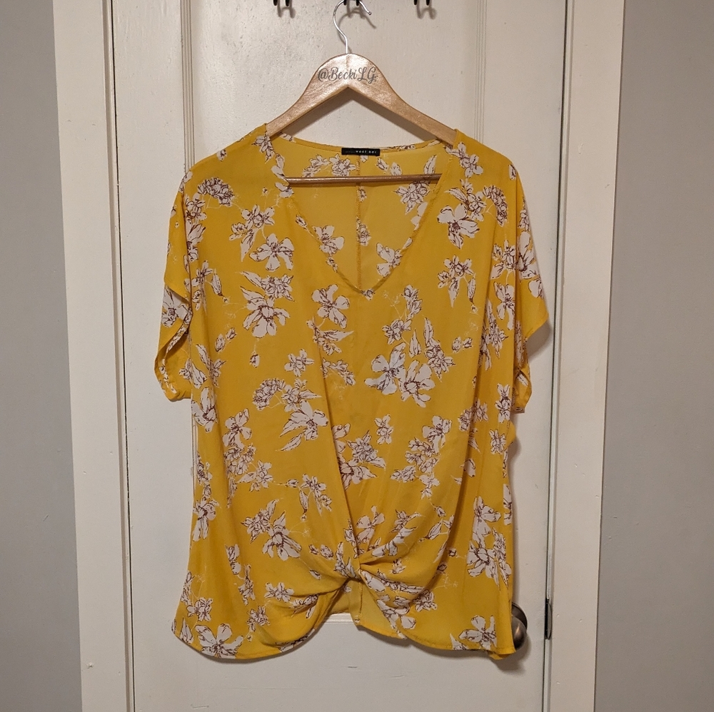 West Kei Allura Knot Detail Blouse Floral size XL